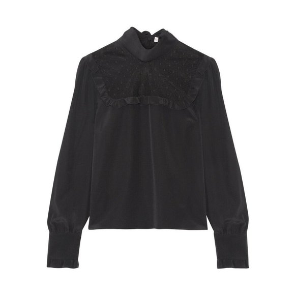 Red Valentino 100% silk black lace top (EU 46) - Picture 9 of 9